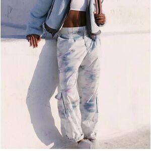 NWT! Free People Mesmerize Me painted slouchy track pants S